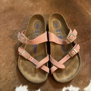 Birkenstock Franca Pink Leather Sandals 37
